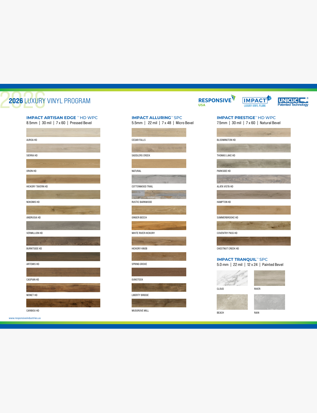2026 IMPACT Luxury Vinyl Program overview